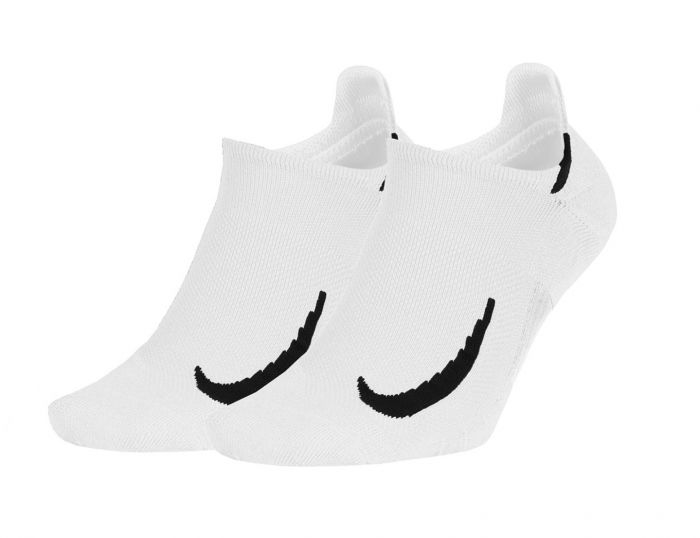 Nike Multiplier Running No Show Socks Weiße Laufsocken