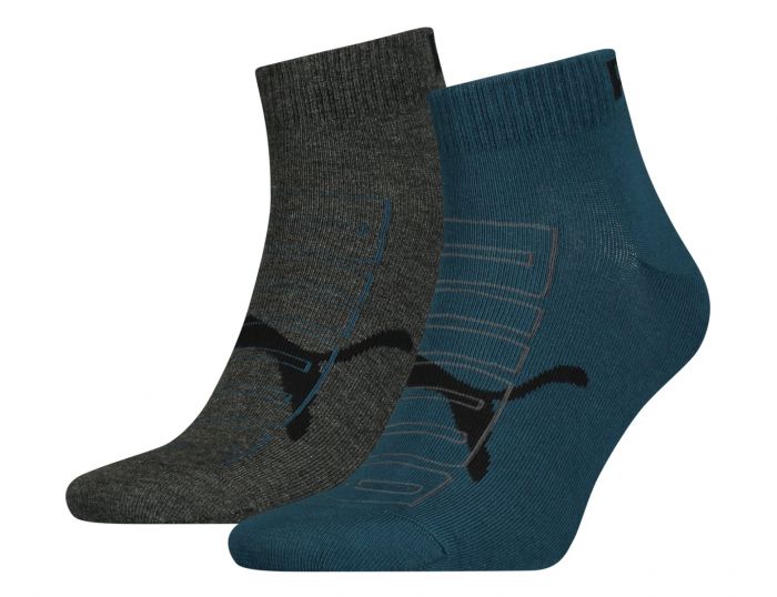 Puma Men's Outline Logo Quarter Socks Lage sokken